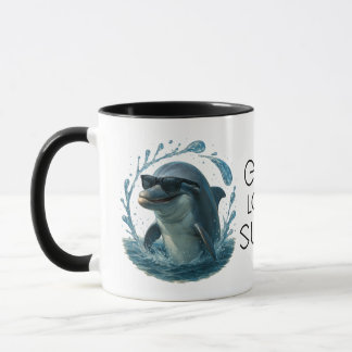 Delfin mit Sonnenbrille – Wal- und Delfintag ELGIS Tasse