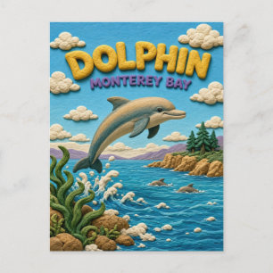 Delfin Monterey Bay Modern KlayKoo Postkarte