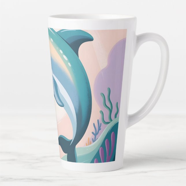 Delfin-Mutter und Baby Milchtasse (Rechts)