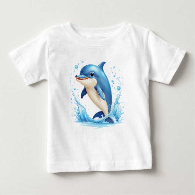 Delfin, Natur, Wasserbilder Baby T-shirt (Vorderseite)