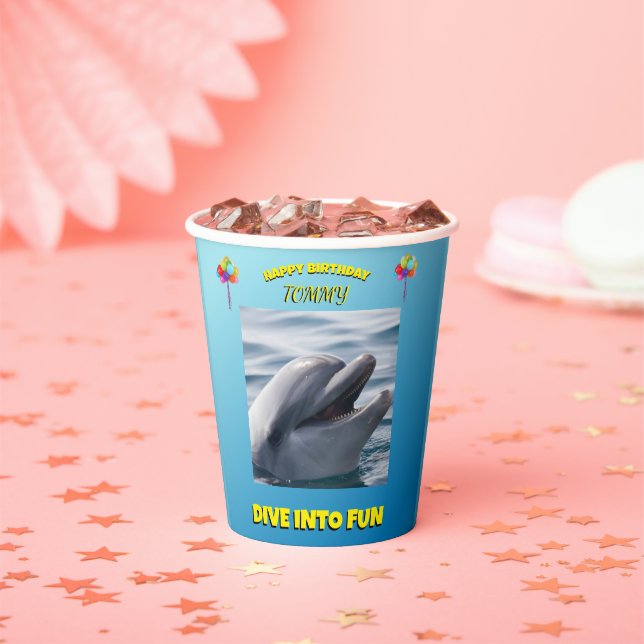 Delfin-Party-Splash  Pappbecher (Insitu)