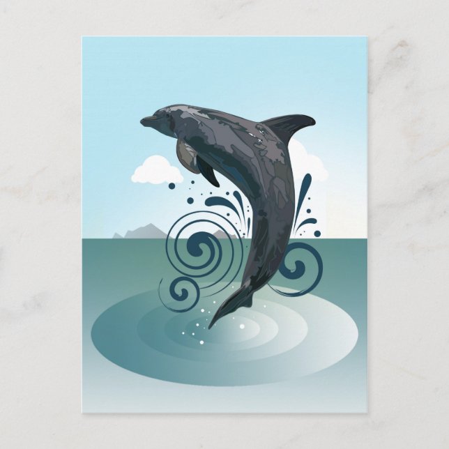 Delfin Postkarte (Vorderseite)