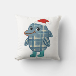 Delfin-Santa-Tartan-Wurfkissen Kissen