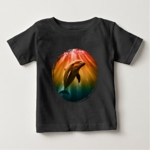Delfin Sommer Meer Ozean Sonnenuntergang  Baby T-shirt