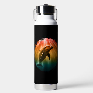 Delfin Sommer Meer Ozean Sonnenuntergang Trinkflasche
