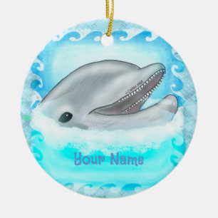 Delfin Spiel Namensschmuck Keramik Ornament