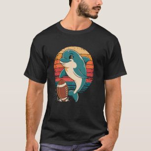 Delfin spielt American Football retro vintage Do T-Shirt