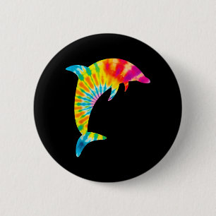 Delfin-Tie-Dye Button
