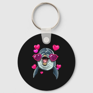 Delfin Valentinstag Shirt Herz Meer Tier Wal Delfi Schlüsselanhänger