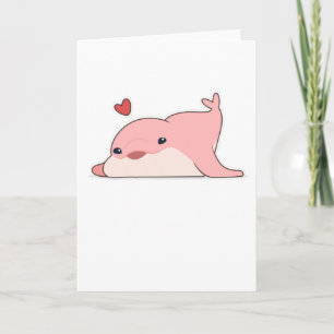 Delfin verliebt mit Herz Karte