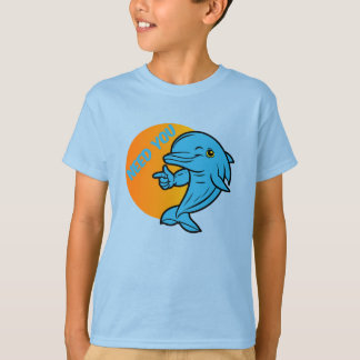 Delfin Zeiger Neon Spritzer T-Shirt