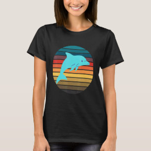 Delfin Zitat Delfin Retro Sonnenuntergang Vintage T-Shirt