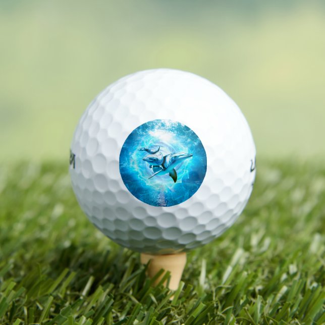 Delfinblauer Fantasie Golfball (Insitu T-Shirt)