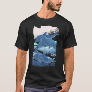 Delfine Delfin Fisch Meer Delfinarium Naturschutz T-Shirt