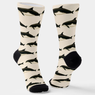 Delfine Delphinus Tursio, Vintage Meereslebewesen Socken