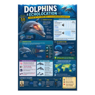 Delfine Infografik Fotodruck