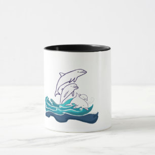 Delfine Maßgeschneiderter gekämmter Baumwollstoff Tasse