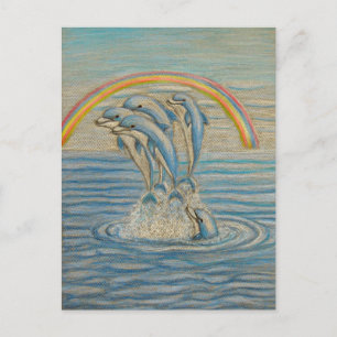 Delfine Postkarte