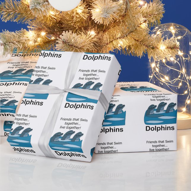 Delfine schwimmen gemeinsam Freundschaft Geschenkpapier (Feiertage)