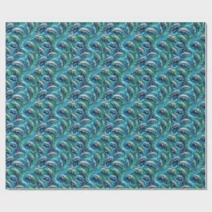 Delfine schwimmen geschenkpapier
