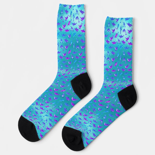 Delfine Socken (Linkes Detail)