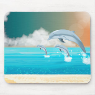 Delfine springen im Ozean         Mousepad