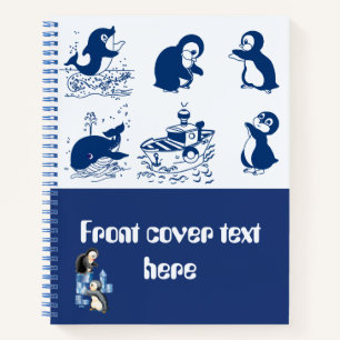 Delfine, Wale und Pinguine Notizbuch