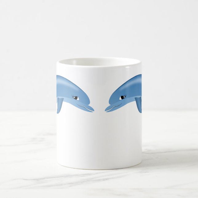 Delfine Weiße Kaffeetasse (Mittel)