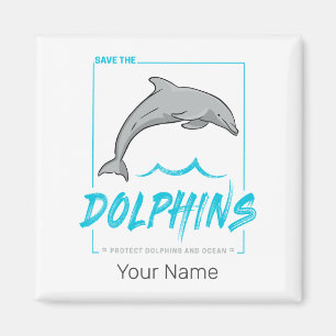 Delfinschutz Für Schweinswale Und Ozean Vintage Magnet