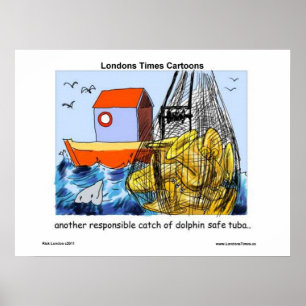 Delfinschutz-Tuba Lustige Poster