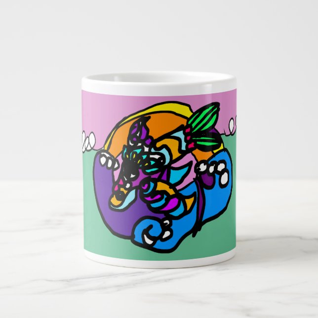 Delfinwelle  Jumbo-Tasse (Vorderseite)
