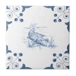 Delft-Alligatorfliese mit Rolle-Ecken Fliese