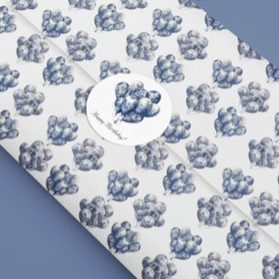 Delft-Blauwe Ballons, anpassbar  Quadratischer Aufkleber