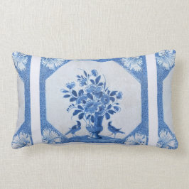 Delft Blue Birds floral Französisch Country Chic Lendenkissen