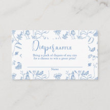 Delft Blue Chinoiserie Baby Shower Boy Diaper