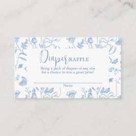 Delft Blue Chinoiserie Baby Shower Boy Diaper Begleitkarte