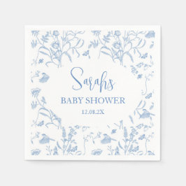 Delft Blue Chinoiserie Baby Shower Boy Serviette