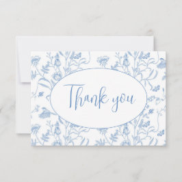 Delft Blue Chinoiserie Baby Shower Boy Vielen Dank Dankeskarte