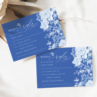 Delft Blue Chinoiserie Blumengarten Hochzeit RSVP