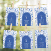Delft Blue Chinoiserie Seekarte Tischnummer