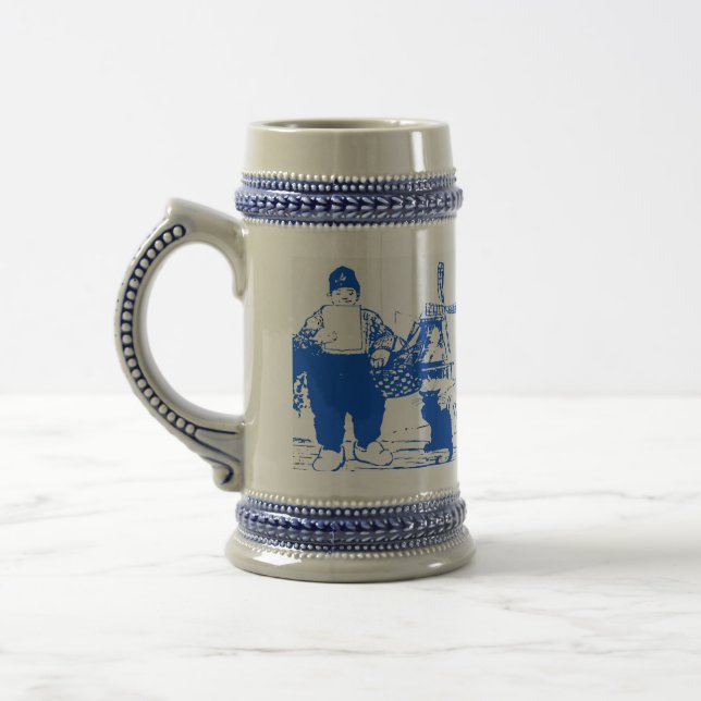 Delft Blue, Dutch Boy and Cat, Delft Blue, Holland Bierglas (Links)