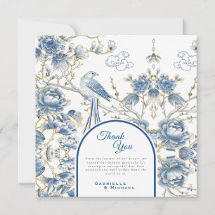 Delft Blue Floral Chinoiserie Museo Cantonale d'Ar Dankeskarte