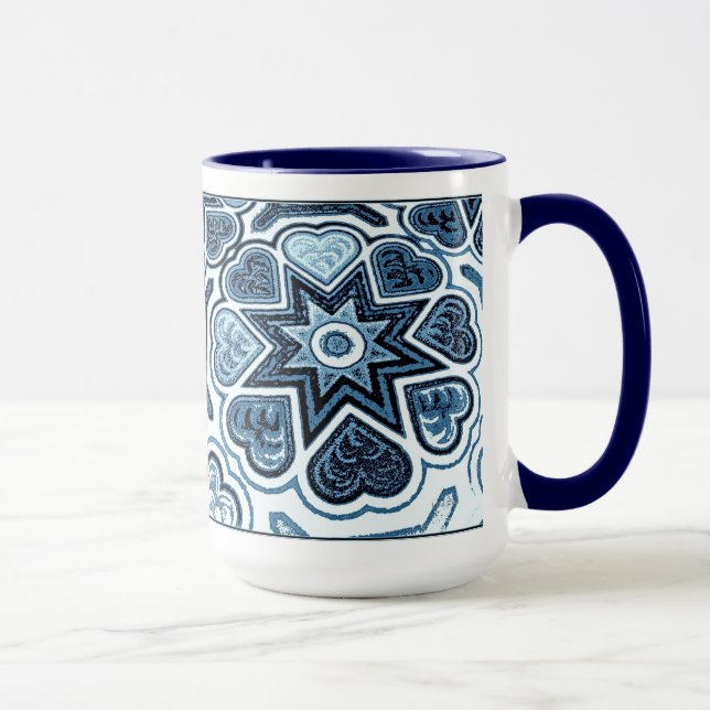 Delft Blue Heart Tasse (Rechts)