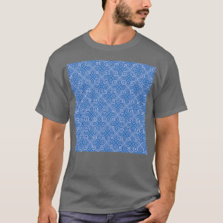 Delft Blue Op Art Muster T-Shirt