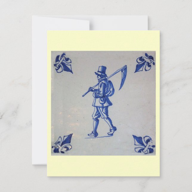 Delft Blue Tile - Vorlage (Vorderseite)