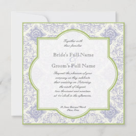 Delft Blue Toile Quatrefolie - Einladung zur Hochz