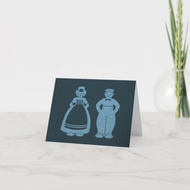 Delft Blue Two Notecard Karte (Vorderseite)