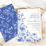 Delft Blue White Chinoiserie Brautparty Einladung<br><div class="desc">Dieses chinoiserie-inspirierte Design besticht durch elegante botanische Flora und Grünflächen in Weiß und Blau. Personalisieren Sie die Einladung mit Ihren Daten und wenn Sie gewollt,  um den Stil und die Platzierung des Textes weiter zu ordnen,  klicken Sie bitte auf den Button "Weitere Anpassung".</div>