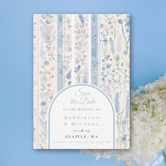 Delft Blue White Chinoiserie Porcelino Bird Save The Date (Von Creator hochgeladen)