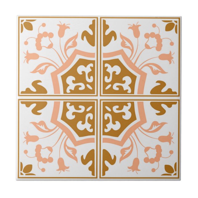 Delft braune dekorative Keramik Tile Fliese (Vorderseite)